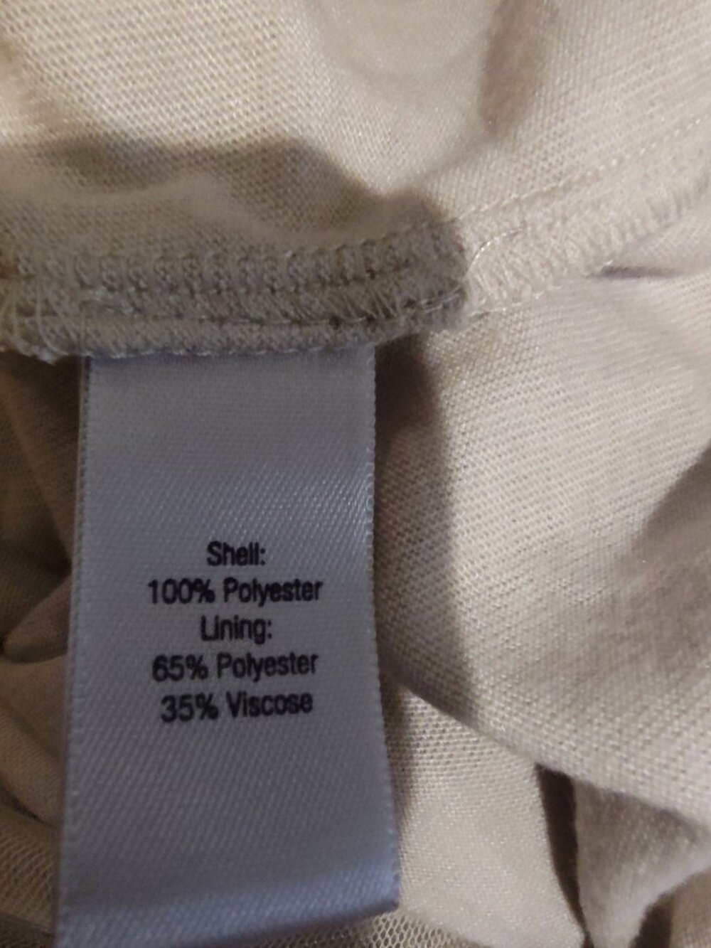 Jennifer Lopez XL Beaded Sleeveless Blouse Beige Polyester Blend Elegant Design - Picture 5 of 6